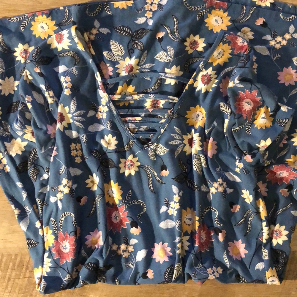 Blue floral dress
